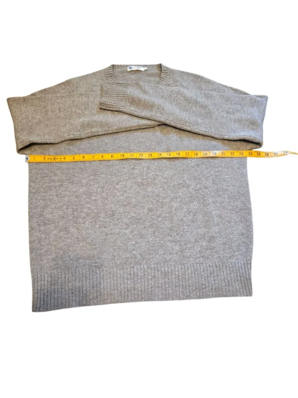Vintage Men's J. Crew Lambswool Raglan Heather Brown Crew Sweater Size Large